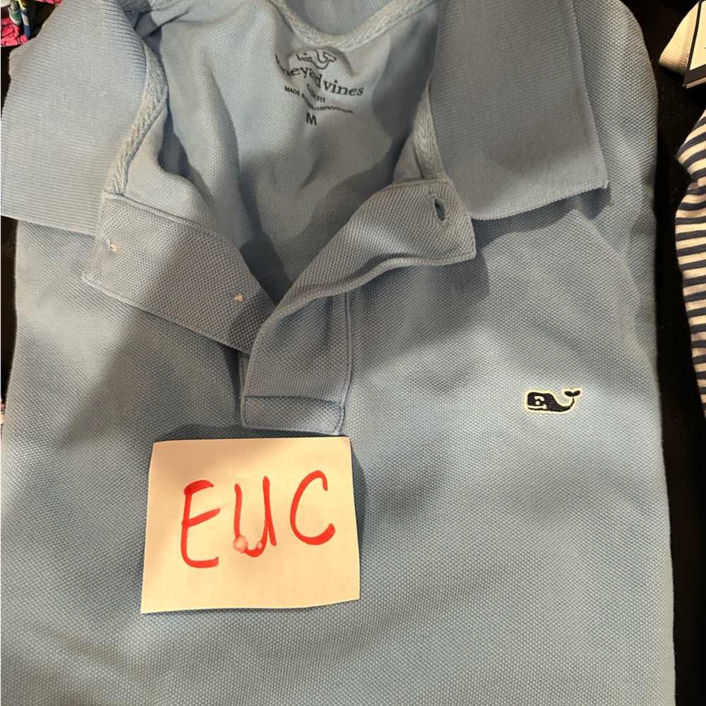 Vineyard Vines Sky Blue Polo Shirt medium mens